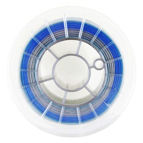 PLA пластик MonoFilament Градиент Натуральный-Синий-Металик 1,75 мм / 0,75 кг