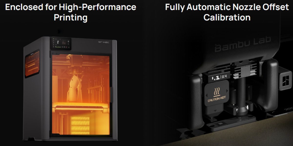 H2C Laser Full Combo 10W: автоматическая смена филамента, контроль печати