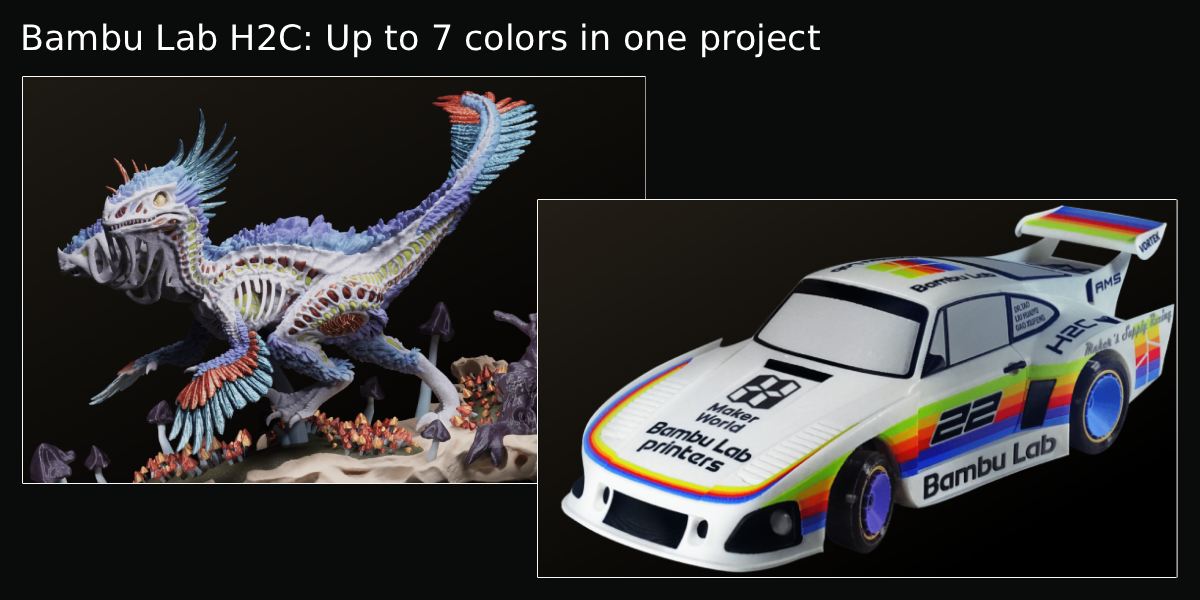 3D принтер Bambu Lab H2C, фото готовых изделий