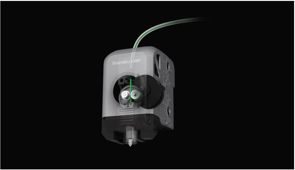 3D принтер Bambu Lab P1P - екструдер із прямим приводом