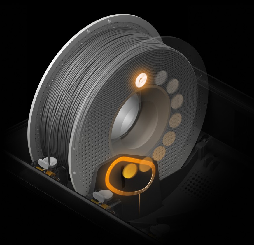 Bambu Lab H2S Combo с RFID синхронизацией, которая автоматически подбирает настройки сушки для официальных филаментов Bambu.