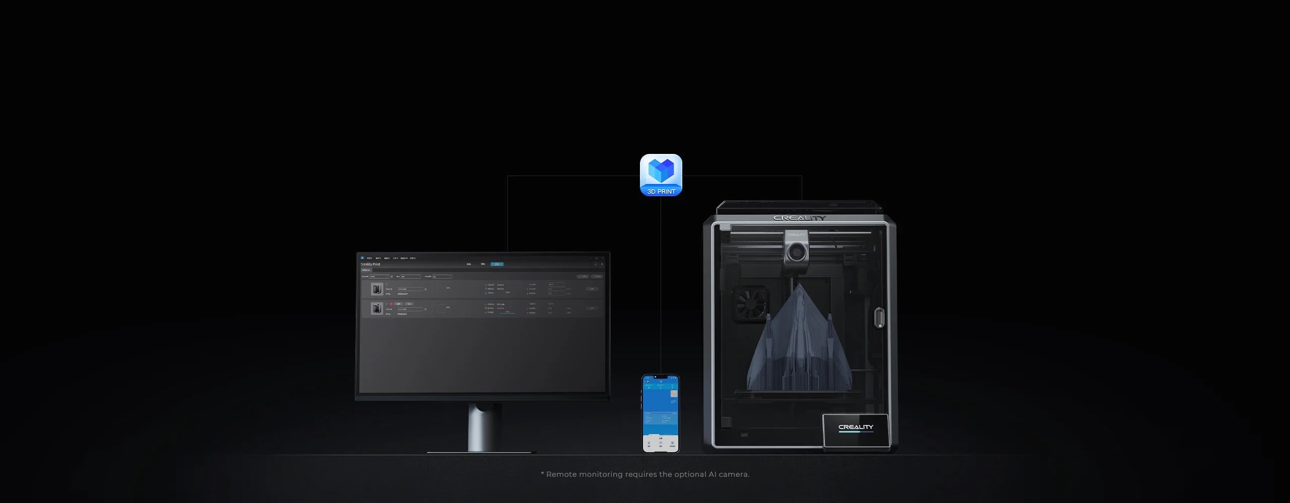 K1 може друкувати через USB-флеш-накопичувач або Wi-Fi