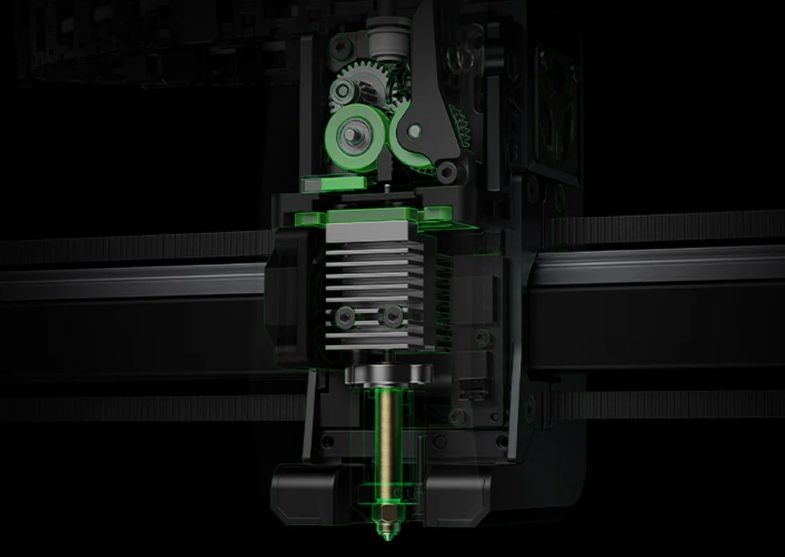 Экструдер прямой подачи нового поколения. Детальный вид экструдера прямой подачи нового поколения с датчиками пути филамента.