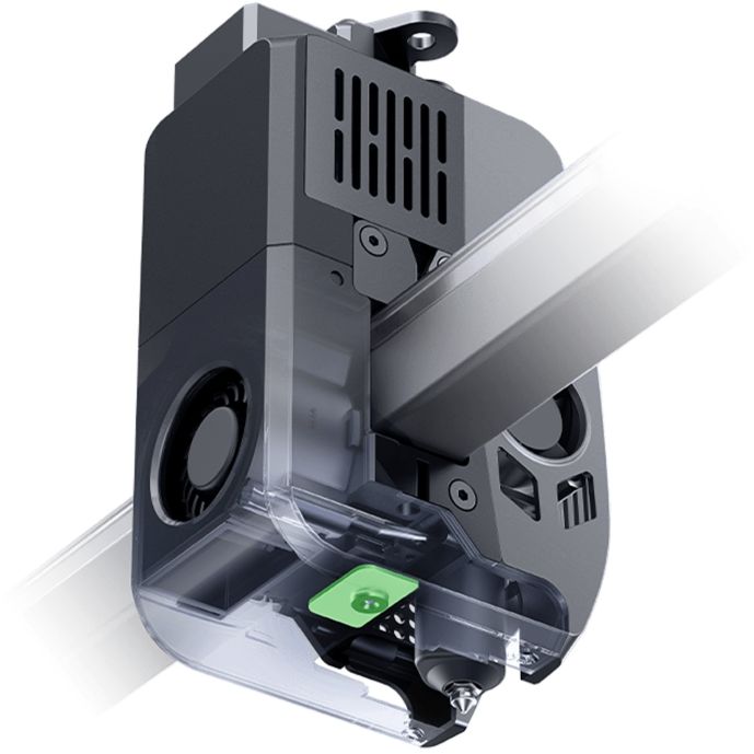 Камера с ИИ, установленная на сопле Creality K2 Pro. Вторая камера с ИИ, установленная на сопле для оптимизации потока.