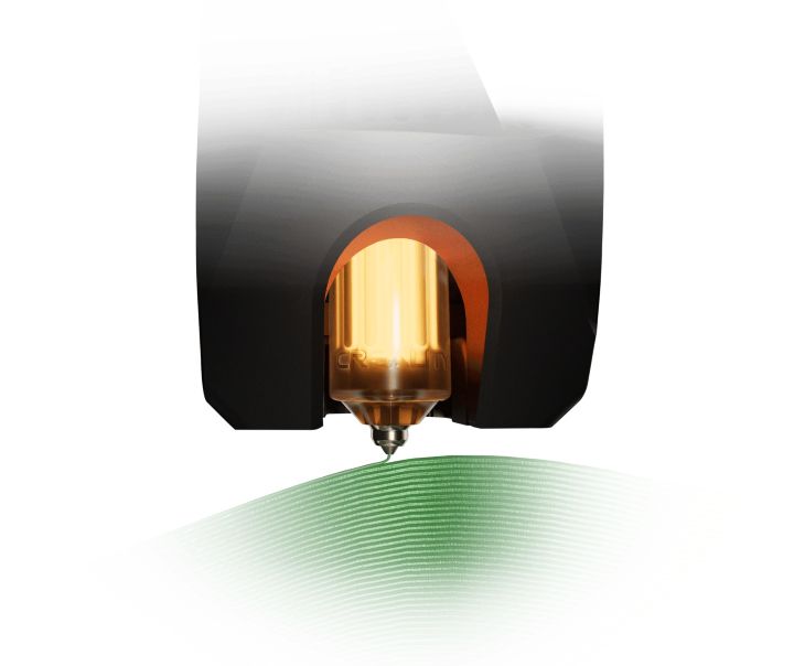 Высокопроизводительный хотэнд 40 мм³/с. Детальный вид высокопроизводительного хотэнда, способного работать со скоростью 40 мм³/с.