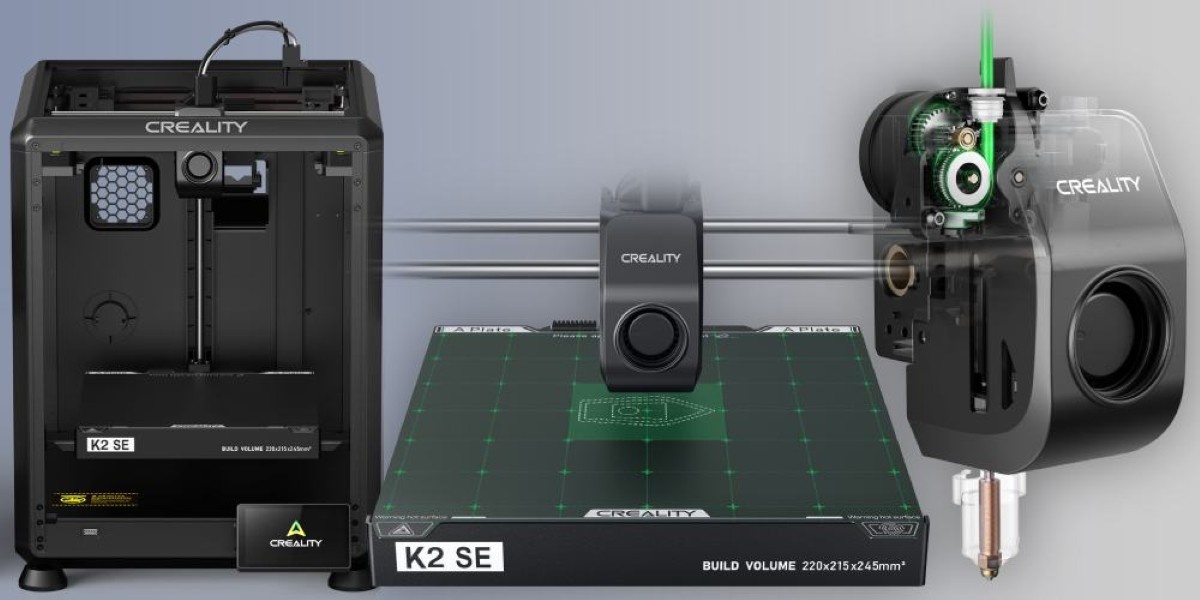 Creality K2 SE 3D printer structure, print platform and Direct Drive extruder