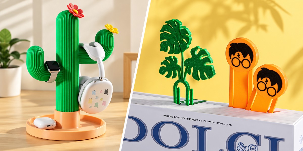 Examples of colorful decorative products made by 3D printing