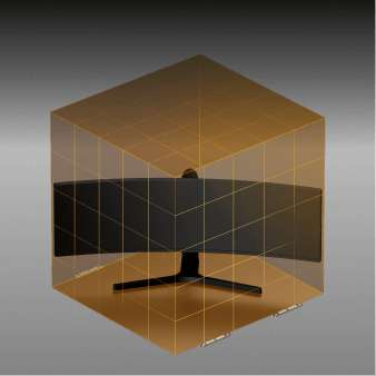 Огромная область построения Изображение, подчеркивающее огромную область построения CreatBot D1000 Pro HS размером 1050 x 1050 x 1050 мм, идеальную для производства крупногабаритных промышленных деталей.