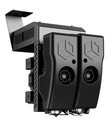 Умные двойные экструдеры Крупный план интеллектуального автоматически поднимающегося двухэкструдерного комплекта CreatBot D1000 Pro HS, разработанного для различных материалов и высокотемпературной печати до 420°C.