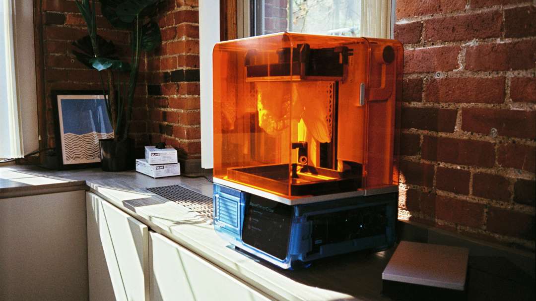 Desktop SLA 3D printer Formlabs Form Studio 1 Flex Graphite with orange protective cover