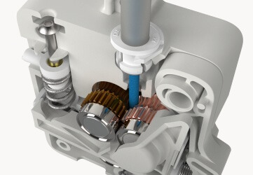 Усиленный и обновленный модуль подачи внутри UltiMaker S8 Secure.