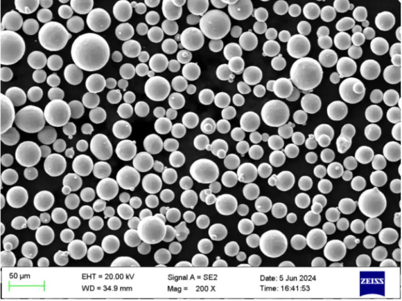 IMT TC4 titanium powder for SLM printing under SEM microscope