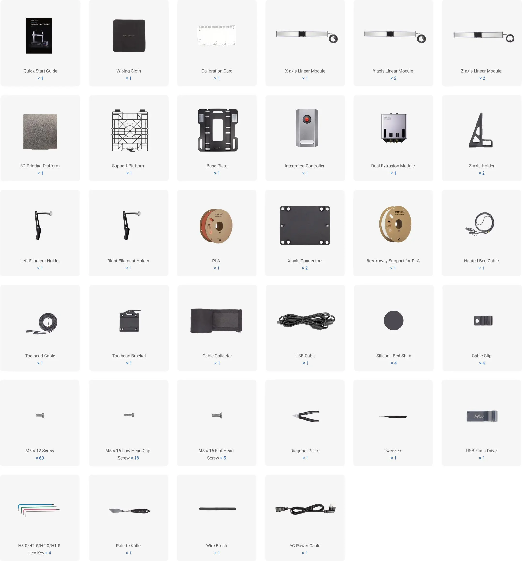 Комплектація Snapmaker Artisan 3-в-1 40W - Пакунок А