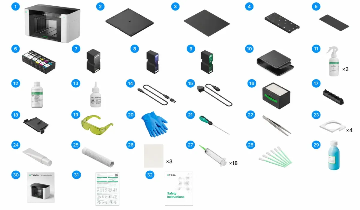 Комплектація xTool O1 Omni UV&DTG